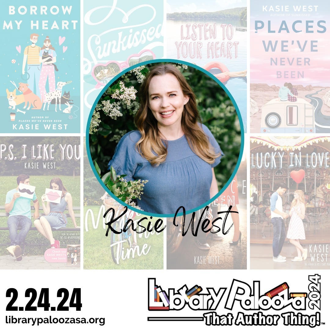 San Antonio readers, we are SO excited to announce the very 1st author joining us on Feb. 24 for #LibPlza24: Kasie West, author of favorites like BORROW MY HEART and LUCKY IN LOVE. Mark your calendar for 2.24.24 &amp; check here for more other amazing authors. librarypaloozasa.org