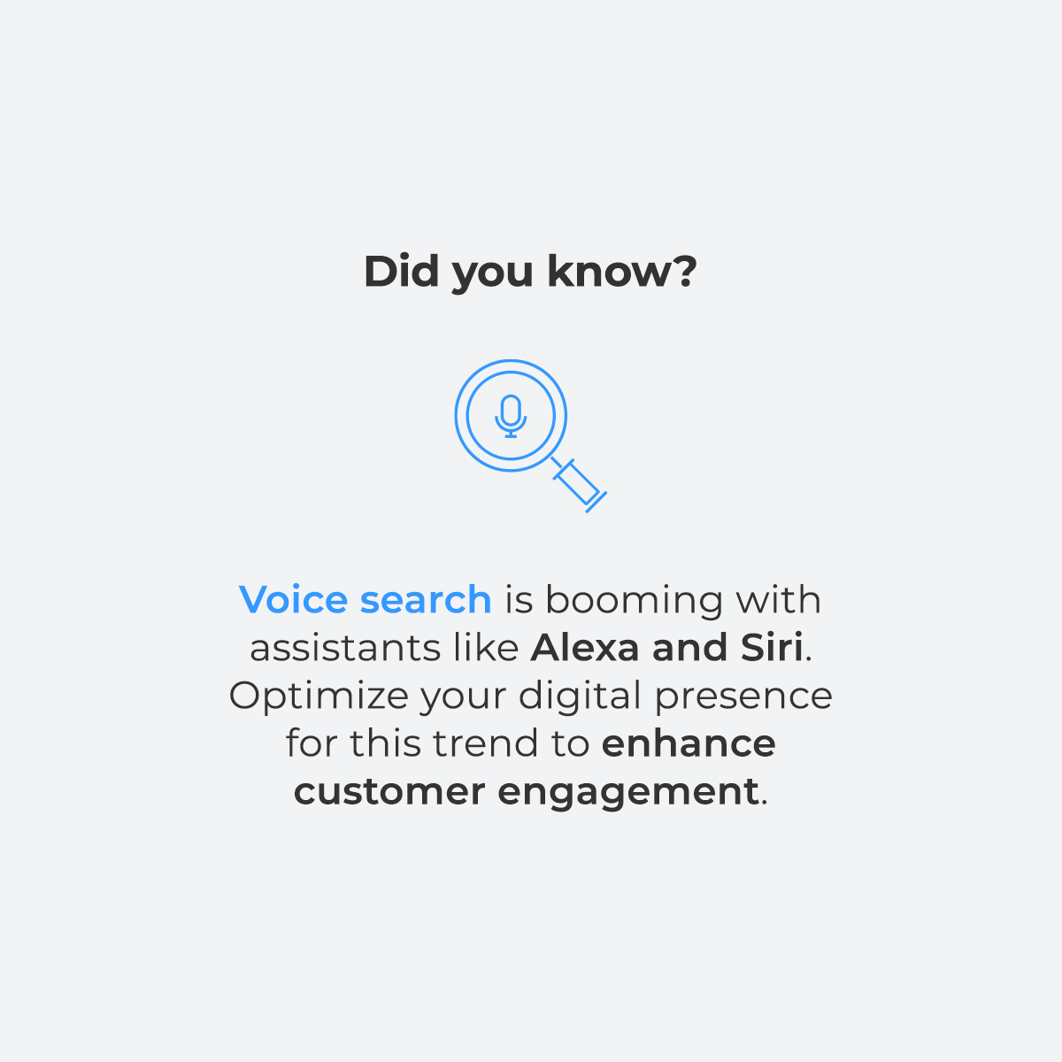 pinmeto's tweet photo. Did you know? Voice search is booming with assistants like Alexa and Siri. Optimize your digital presence for this trend to enhance customer engagement. 🗣️

#localseo #localmarketing #marketing #seo #localsearch https://t.co/jiVpfIhCxR