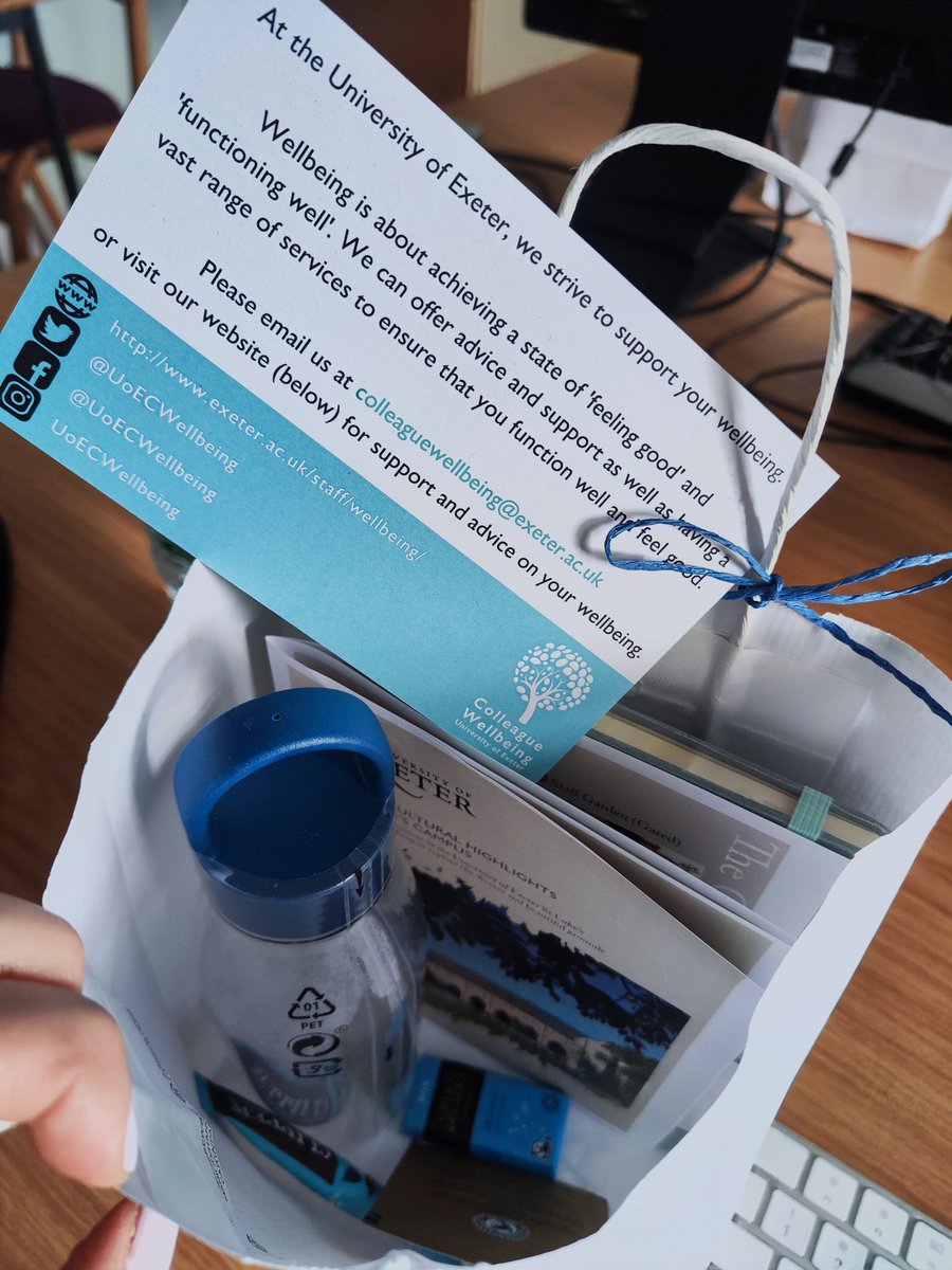 Sweet little welcome to an academic year 🎁🪷 A wellbeing package from @UoECWellbeing <a href="/EducationUoE/">School of Education, University of Exeter</a> Thank you, dear friends 🙏😊