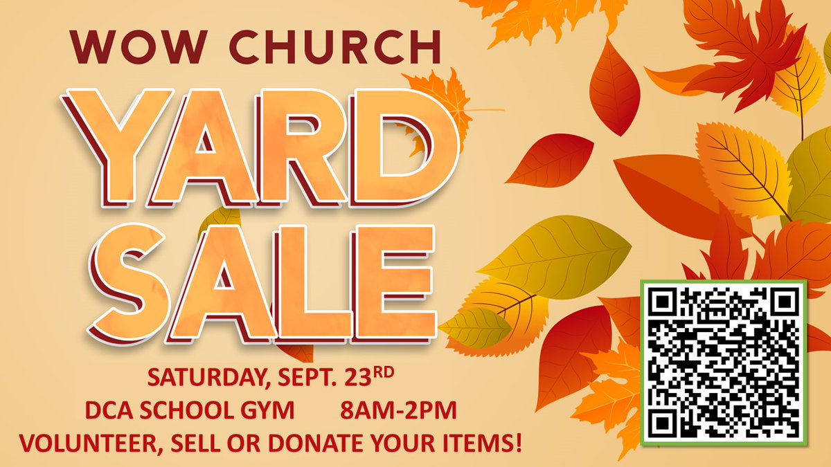 Hey adventure seekers! Ready for the biggest Church Yard Sale around? Grab your friends & family & join us this Saturday Sept 23 - 8am-2pm. Find unique treasures, awesome deals & an unforgettable experience - you won't want to miss it! #churchyardsale #shopsmall #thrifteveryday