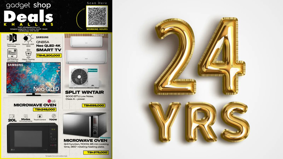 advertisingdar's tweet image. 🔥👉🏾 𝗛𝗼𝘁𝘁𝗲𝗿 𝘁𝗵𝗮𝗻 𝘀𝘂𝗺𝗺𝗲𝗿! Score ✨𝐈𝐍𝐂𝐑𝐄𝐃𝐈𝐁𝐋𝐄 𝐃𝐄𝐀𝐋𝐒✨ on 4K HD TV&apos;s, AC&apos;s, and microwaves at @gadgetshop_tz to 𝗴𝗲𝘁 𝘁𝗵𝗲 𝗰𝗼𝗼𝗹𝗲𝘀𝘁 𝘁𝗲𝗰𝗵 𝗳𝗼𝗿 𝘆𝗼𝘂𝗿 𝗵𝗼𝗺𝗲! 🎮❤️
#headphones #airfryer #epilator #gadgets #hairdryer