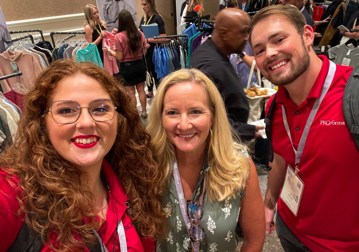 SourcepointKC's tweet image. We spy our very own Thresa Burcham Lampe! She attended the preview event at S&amp;amp;S Activewear and was featured on Proforma's social media.
#spotted #previewevent #promotionalproducts #industryevent #Sourcepoint #vendorshow #marketyourbrand #brandedmerch