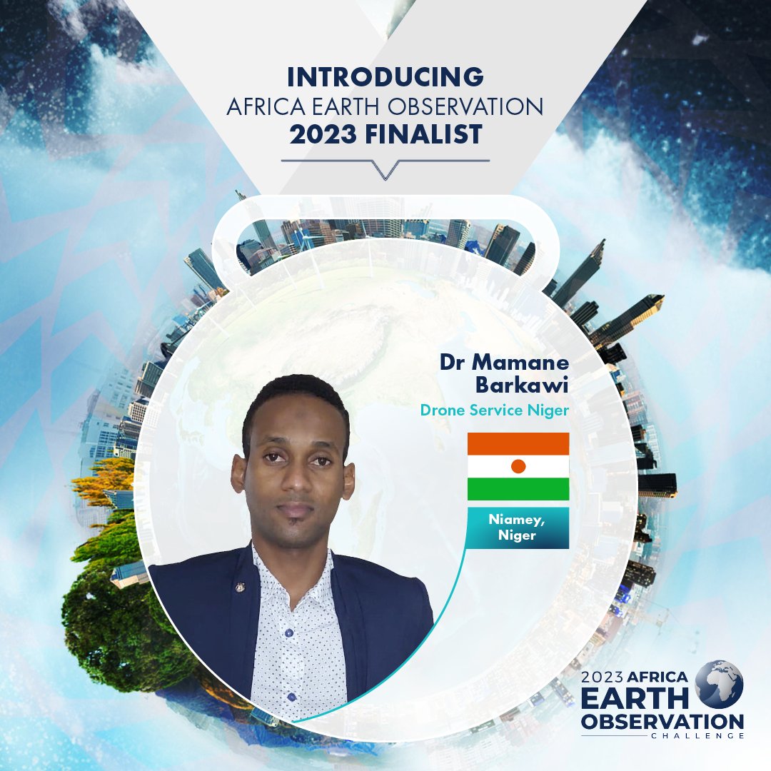 Meet Dr. Barkawi Mansour, representing Drone Service Niger at the #AEOC23 final pitching. He's an AI and geospatial tech entrepreneur improving climate resilience with Earth Observation data. 🌍🤖 #eodata #innovation #africa #spacetech #entrepreneur