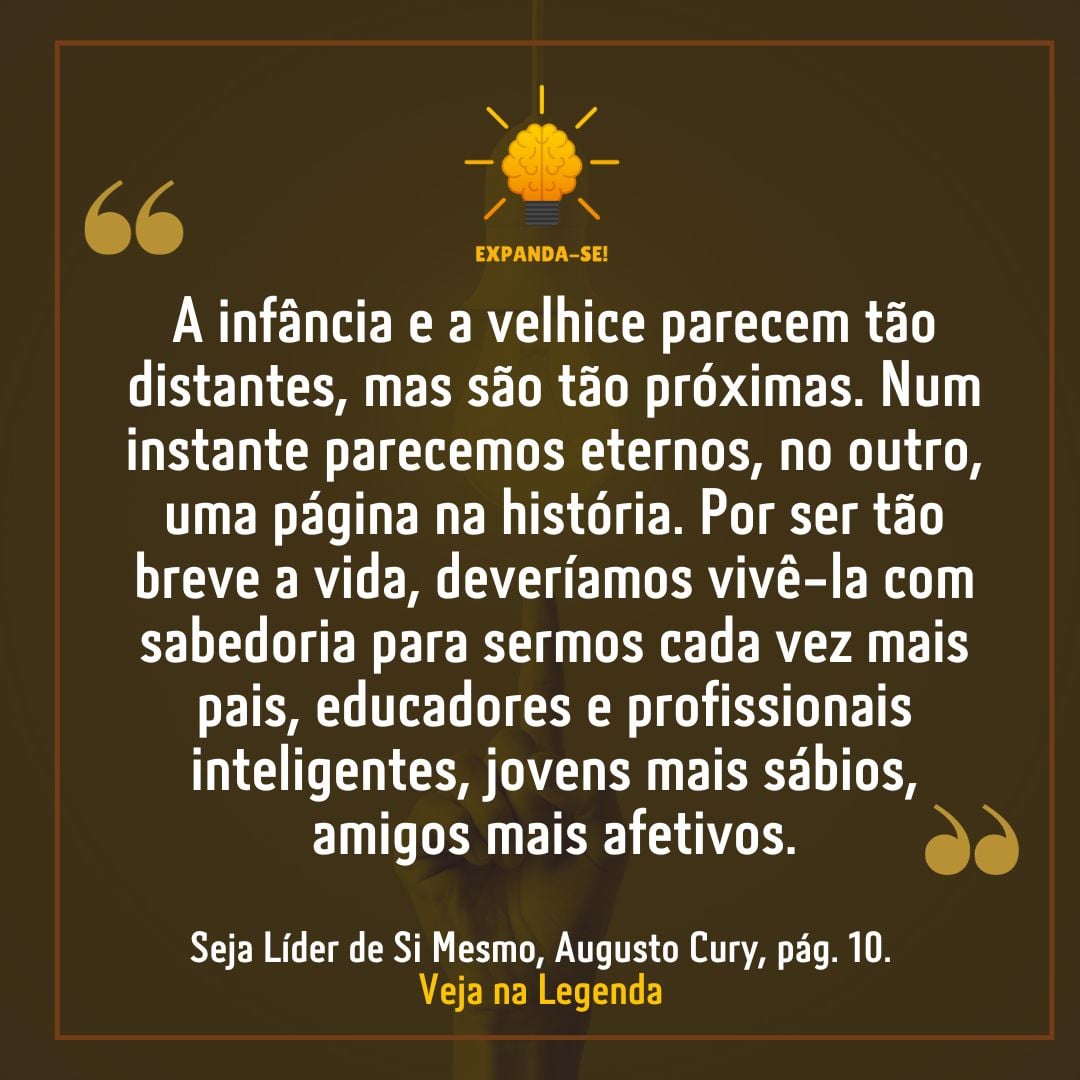 gabriel_drf's tweet photo. A #infância e a #velhice parecem tão distantes, mas são tão próximas. [...] Por ser tão breve a #vida, deveríamos vivê-la com #sabedoria para sermos cada vez + #pais, #educadores e #profissionais #inteligentes
Seja Líder de Si Mesmo, por #AugustoCury 👇
https://t.co/5eyRCa9KOp https://t.co/FczwBac9Ax