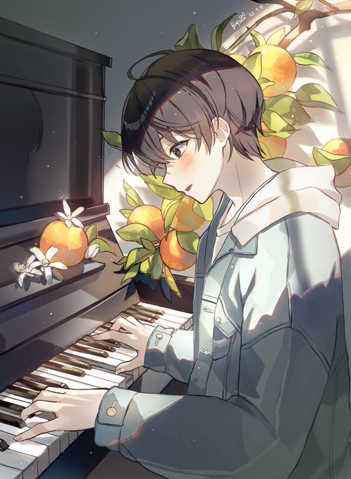 「brown hair piano」 illustration images(Latest)