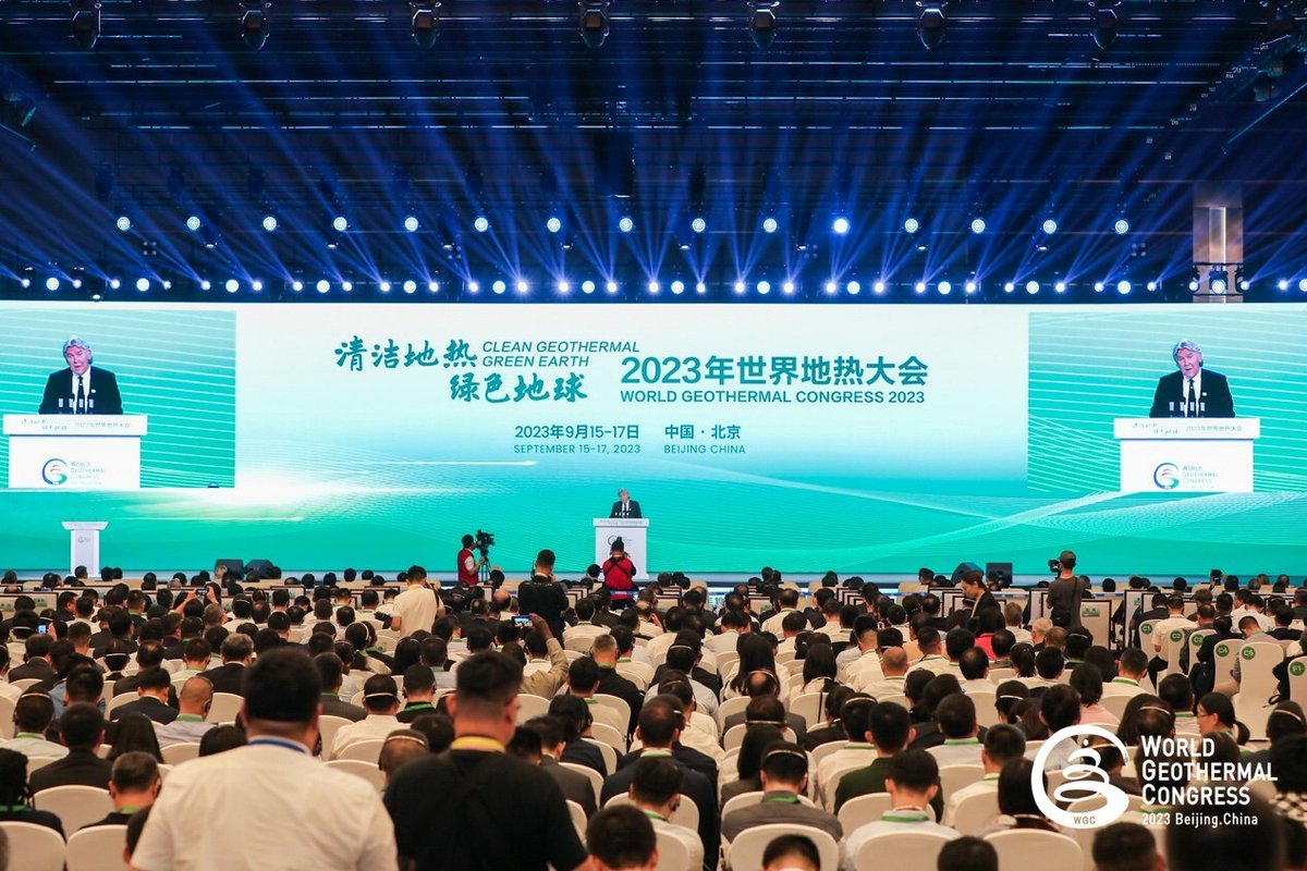 7th World Geothermal Congress (<a href="/wgc2023beijing/">World geothermal Congress 2023</a>), hosted by China Petrochemical Corporation (@Sinopec_Group) kicks off in Beijing with the theme "Clean Geothermal, Green Earth" brnw.ch/21wCGMC
