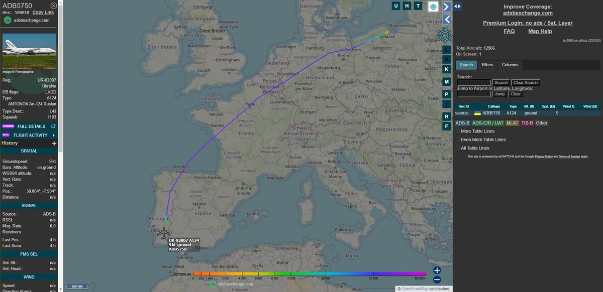 Lp_adsb's tweet photo. 🇺🇦Antonov Airlines

✈️Antonov An-124 100

EPOK (Oksywie POL) - LPBJ (Beja)

ADB5750 UR-82007 #50801B

https://t.co/CpI8Jh6hi3 https://t.co/TjTJrWkEBl