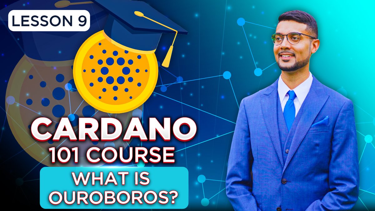 Lesson 9 video of the #Cardano 101 Course is here! Let's learn about Ouroboros and Cardano's Proof of Stake consensus protocol. $ADA ⚡️ SUBSCRIBE on Youtube, new lessons every Monday! Please be sure to LIKE and SHARE ✅ Cardano 101 Course | Lesson 9: What Is Ouroboros? ->…