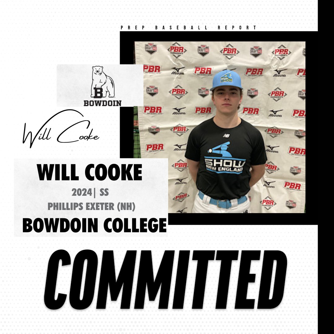 PBNewEngland's tweet photo. 👏 Congratulations to @willcooke02 on his commitment to @BowdoinBaseball!

🔗 Check out Will Cooks' PBR Profile Here ➡️ https://t.co/ZiCgIgxYxl

#BeSeen #PBRNewEngland #PBRMassachusetts https://t.co/GAvW943jBy