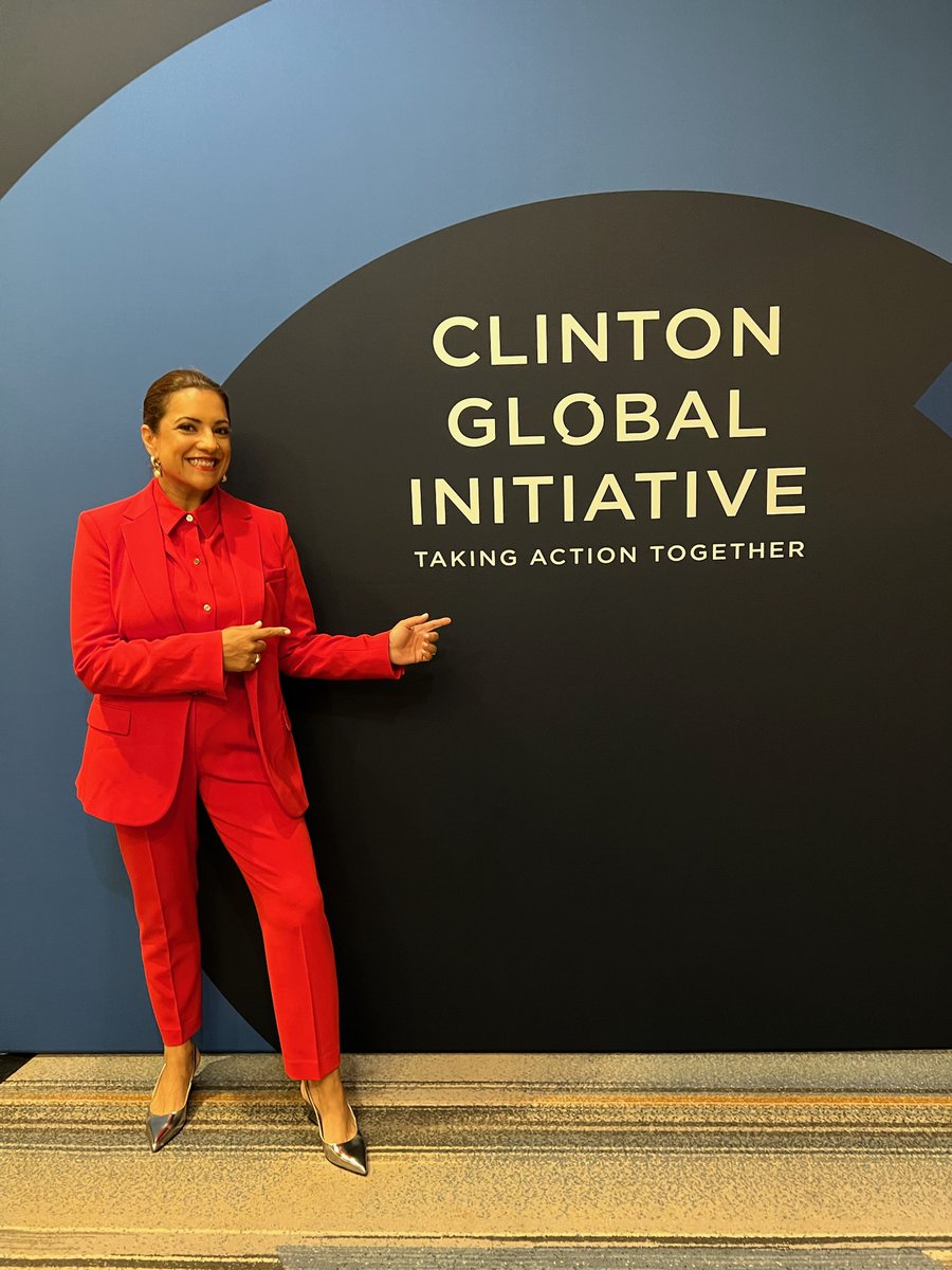 reshmasaujani's tweet image. Excited to be at @ClintonGlobal&apos;s #CGI2023 today!