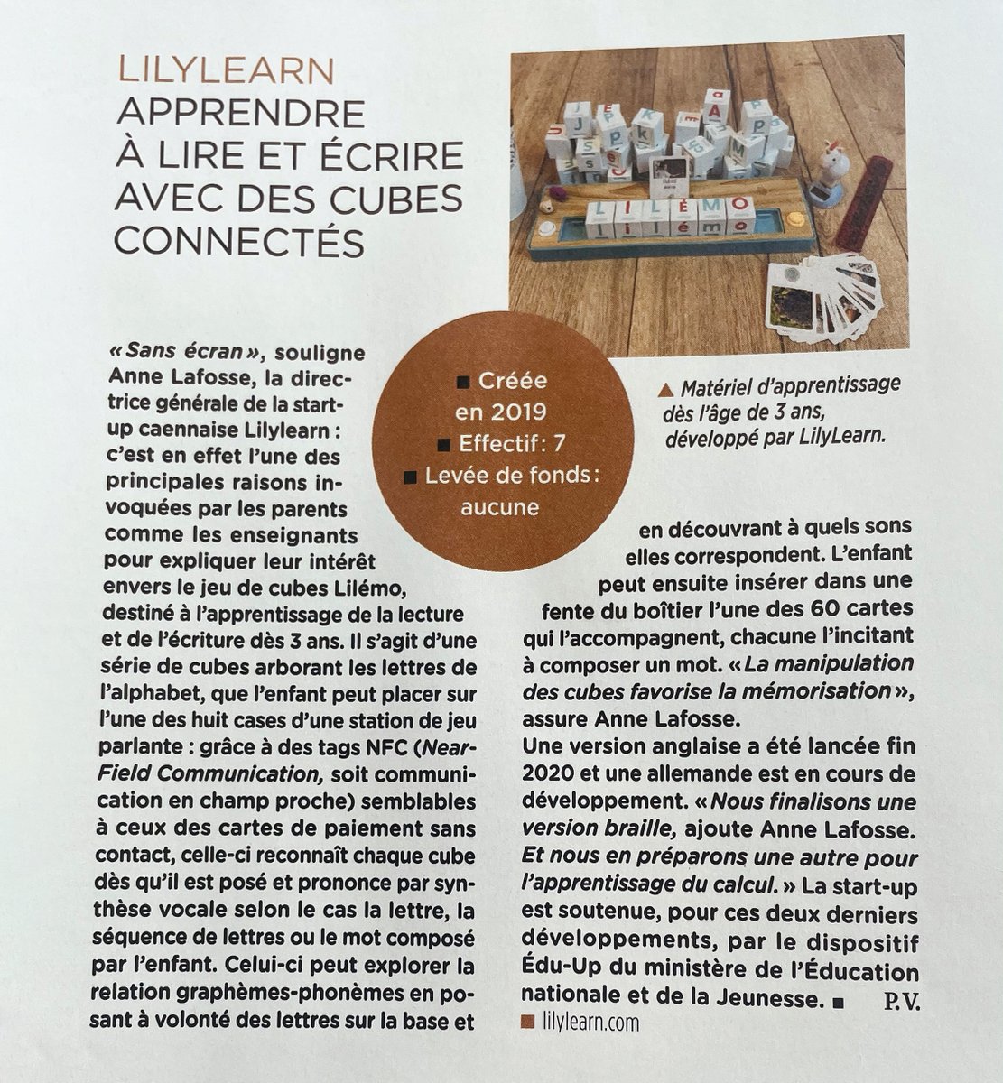 Lilémø est invité dans le célèbre magazine La Recherche ! C’est au cœur de ce passionnant dossier dédié à l’évolution de l’écriture que nous avons eu le plaisir de contribuer à ce numéro. 

#Lilylearn #LaRecherche #apprendreautrement #lecture #ecriture #savoirsfondamentaux