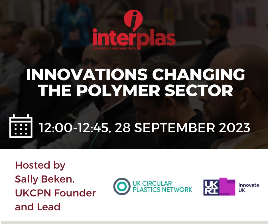 Another exciting session to add to your calendar... Dr Sally Beken of the UK Circular Plastics Network will be hosting a session covering some of the activities and innovations that are changing the sustainability of the polymer sector. Register now: bit.ly/3Z2koDN