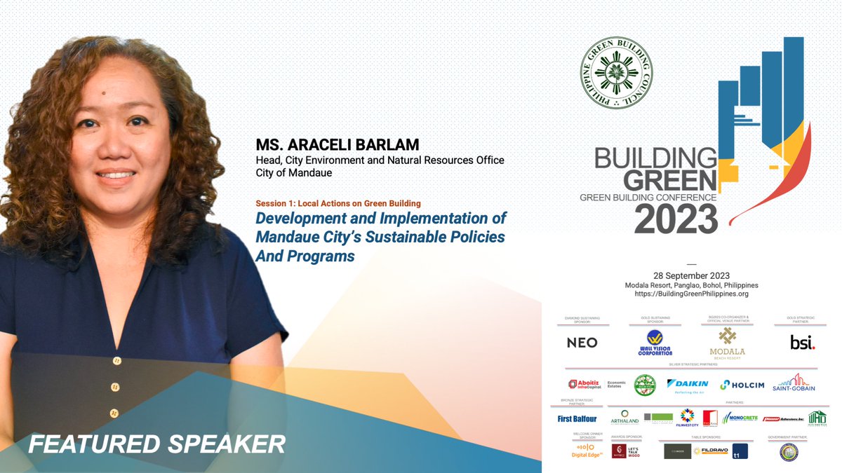 Register now for BG2023 to access the conference at discounted rates, bit.ly/BG2023Conferen….

For more information, visit BuildingGreenPhilippines.org or contact the conference secretariat by email to BG2023@philgbc.org.
#PHILGBC #buildinggreen #BG2023 #GoBERDE #GreenBuildingPh