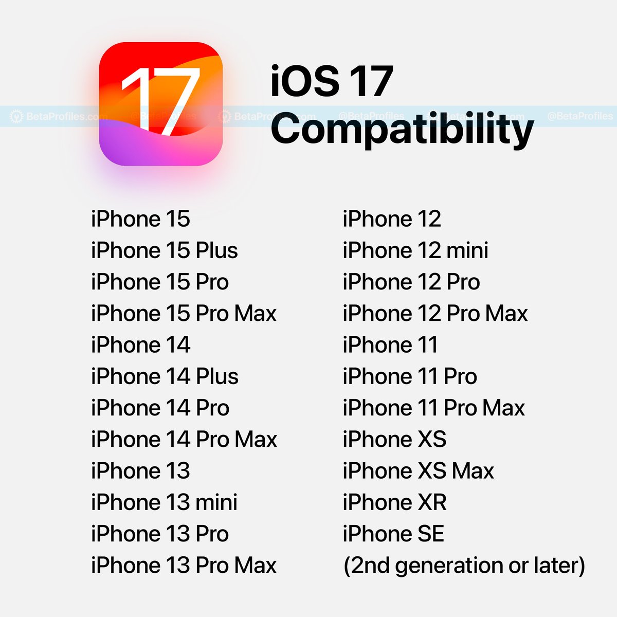 iOS 17 is compatible with these devices 👇 This year, iOS 17 drops