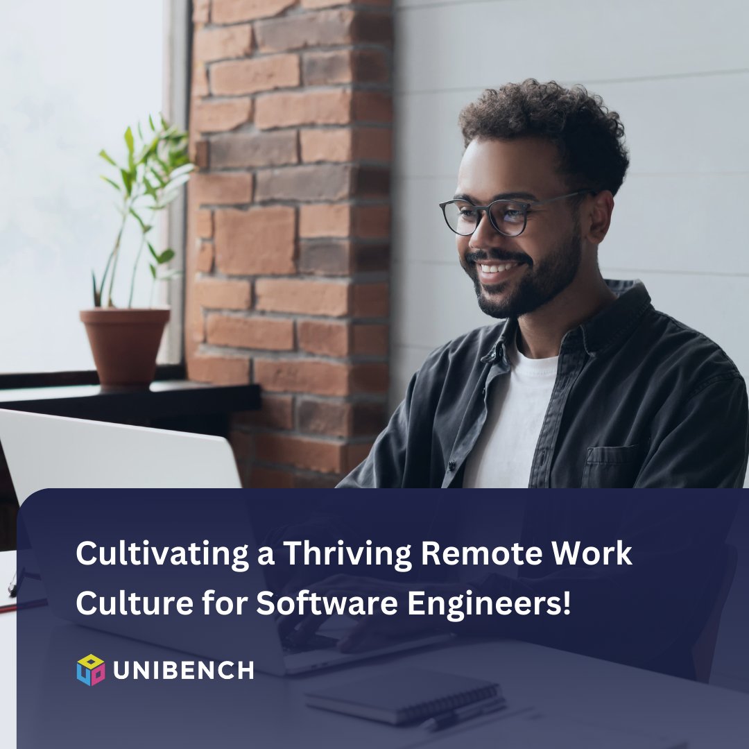 How do you maintain a healthy and vibrant work culture when your team is scattered across the virtual realm? 

A healthy remote work culture is built on trust, communication, and empathy.

#RemoteWorkCulture #SoftwareEngineers #VirtualTeamwork #unibench