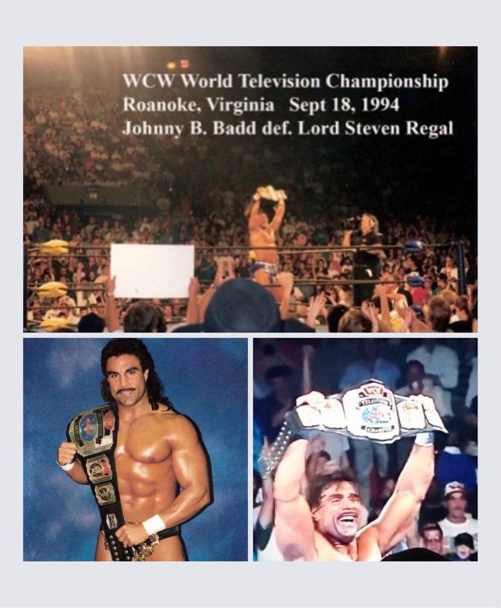 On this day September 18th 1994. I won my first WCW World Television Title at #FallBrawl A special memory! A big thank you to @RealKingRegal  I learned so much from working a program with him. Such a talent...