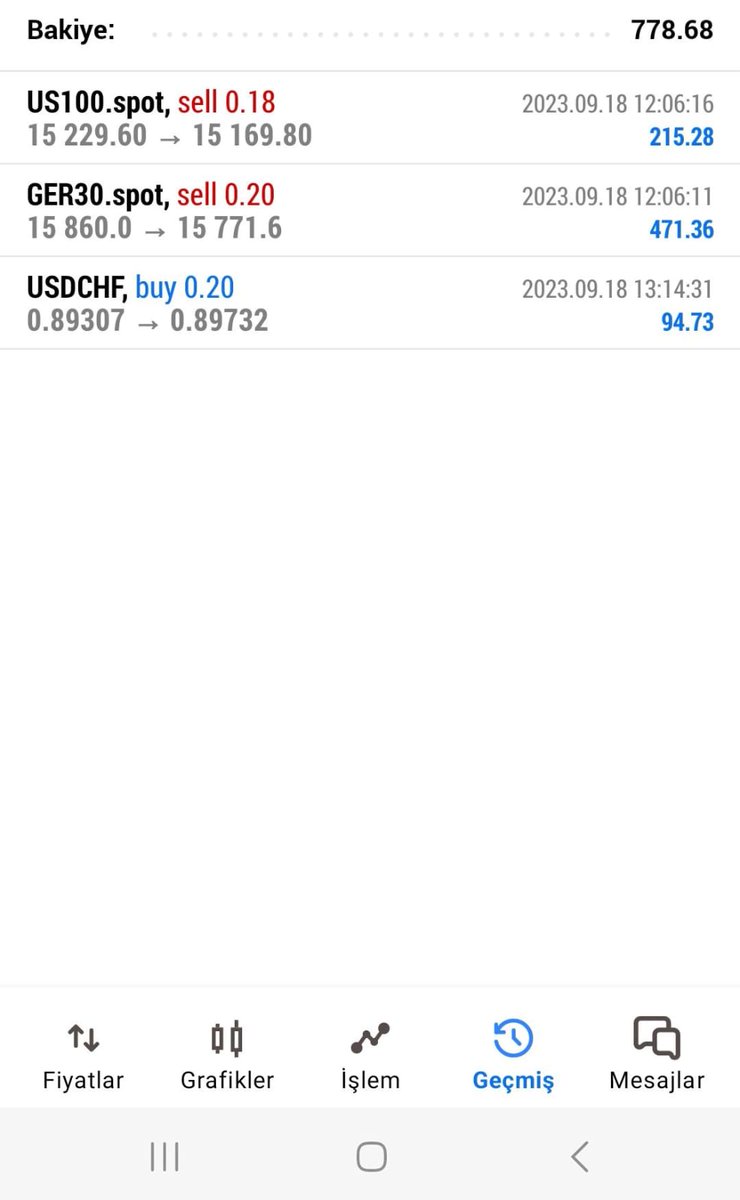 Bugün grupta verdiğim 3 işlem TP olmuştur, Değerlendiren herkesi tebrik ederim ⚡️
Ücretsiz Sinyal ve Analizler için Telegram Linki
Lütfen bir telefon numarası girin.