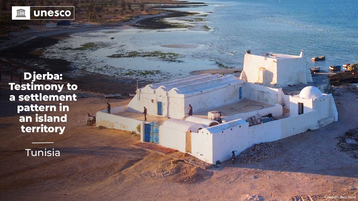 🔴BREAKING! 

New inscription on the <a href="/UNESCO/">UNESCO 🏛️ #Education #Sciences #Culture 🇺🇳</a> #WorldHeritage List: Djerba: Testimony to a settlement pattern in an island territory #Tunisia 🇹🇳. Congratulations! 👏 

➡️ on.unesco.org/45WHC #45WHC