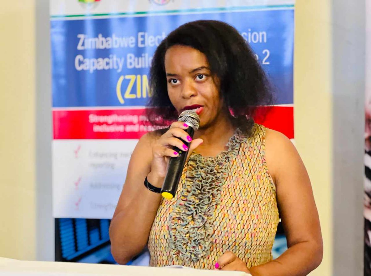ZimEye's tweet photo. "Online content creators have a vital role in informing, educating & engaging the public on matters of national interest,"says @UNESCO 's Ingrid Tagwirei on behalf of regional adviser for communication & information Al-Amin Yusuph @Zim_Media_Com @ZOCCzw #ZOCCFora #PostElectionZW https://t.co/oPVGOwpc6n