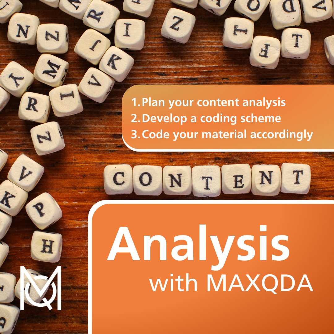 Want to master the art of content analysis step-by-step? Look no further. We have compiled an essential guide to effortlessly performing content analysis with MAXQDA. 📊🔍 #ContentAnalysis #MAXQDA#StepByStepGuide

Read now: maxqda.com/content-analys…