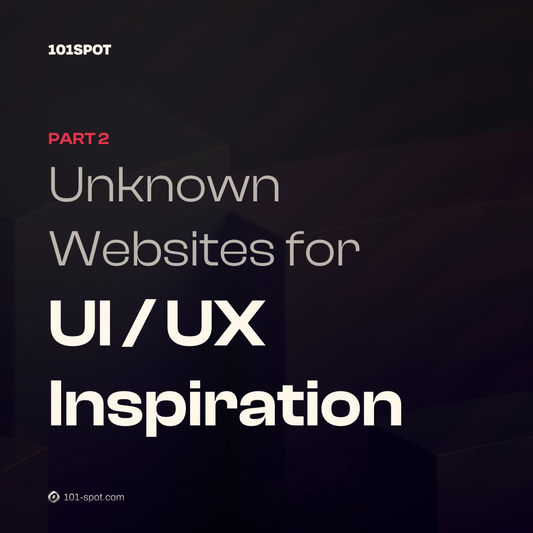 101spot's tweet photo. Unknown websites for UI/UX Inspiration (Part 2) 👀🕵️ 

→ https://t.co/2em1iBiM56
→ https://t.co/HToSDGracq
→ https://t.co/KmsBCRnaxX
→ https://t.co/RMKLPMdHYO

#designinspiration #uiuxdesign #SecretAgentUIUX #LearningMission #uixinspiration https://t.co/os1rlYRGgw