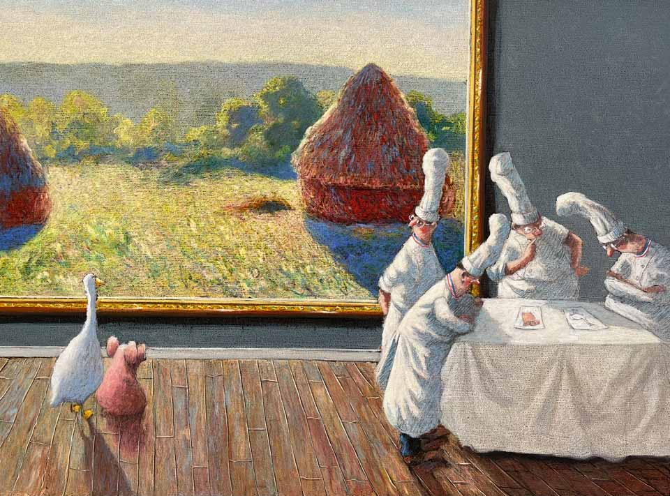 ArtCatto's tweet photo. "A qui le tour?!" By Thomas Bossard 🪿🐖
Currently being exhibited at the @ArtCatto gallery in Loulé 😉
#artcatto #art #artgallery #thomasbossard #exhibition #artist #originals #humour #painting #new #artexhibition #gallery #portugal #algarve #quintadolago #loule #laughter #qdl https://t.co/pEqGvYyTqJ