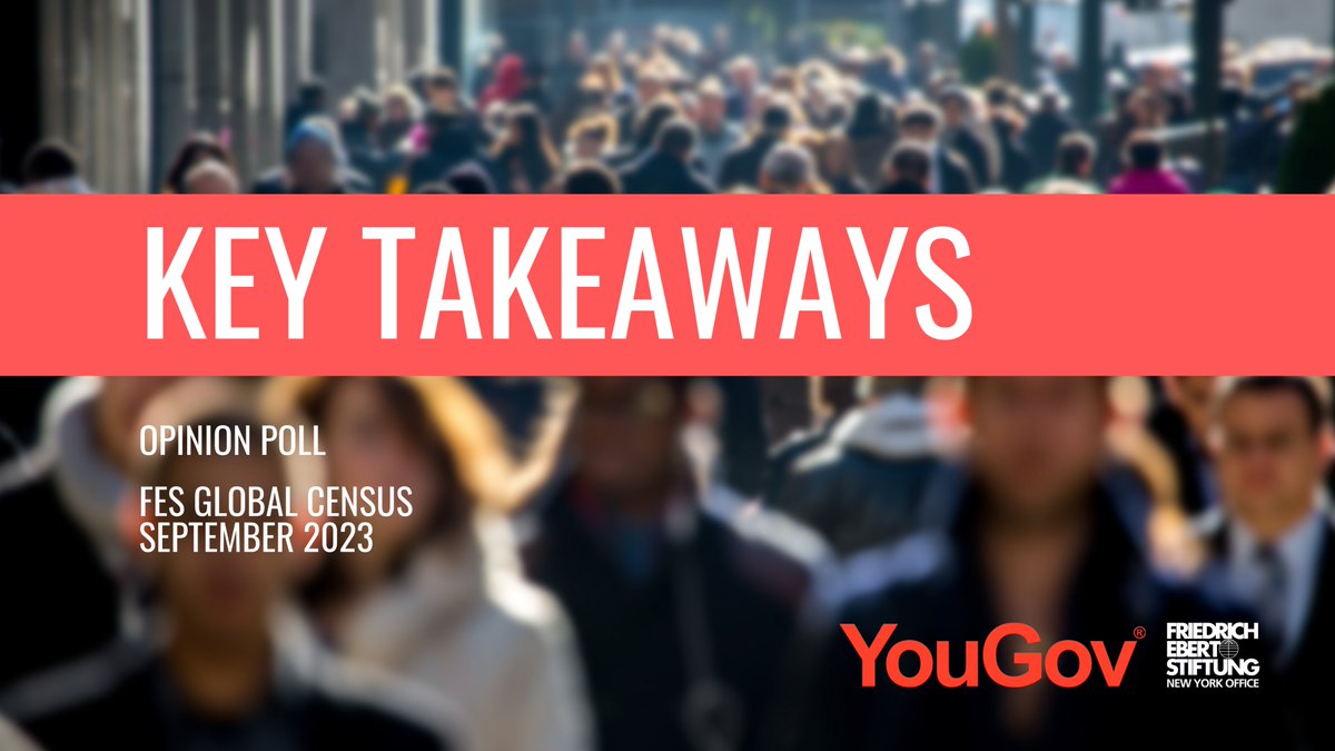 fesnewyork's tweet photo. In time for #UNGA78, here are 4 key takeaways from our new FES #GlobalCensus opinion poll on the #UN and international cooperation conducted by @YouGov.
See🧵below: https://t.co/Dzy56ADCx0