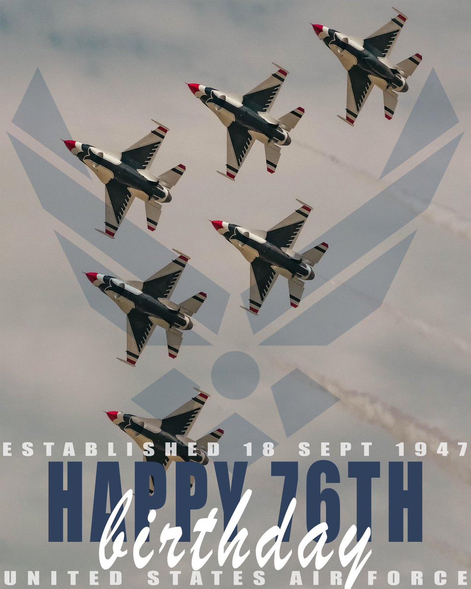 Established September 18, 1947 today, the United States Air Force celebrates 76 years of air power. Happy Birthday, Air Force!🇺🇸