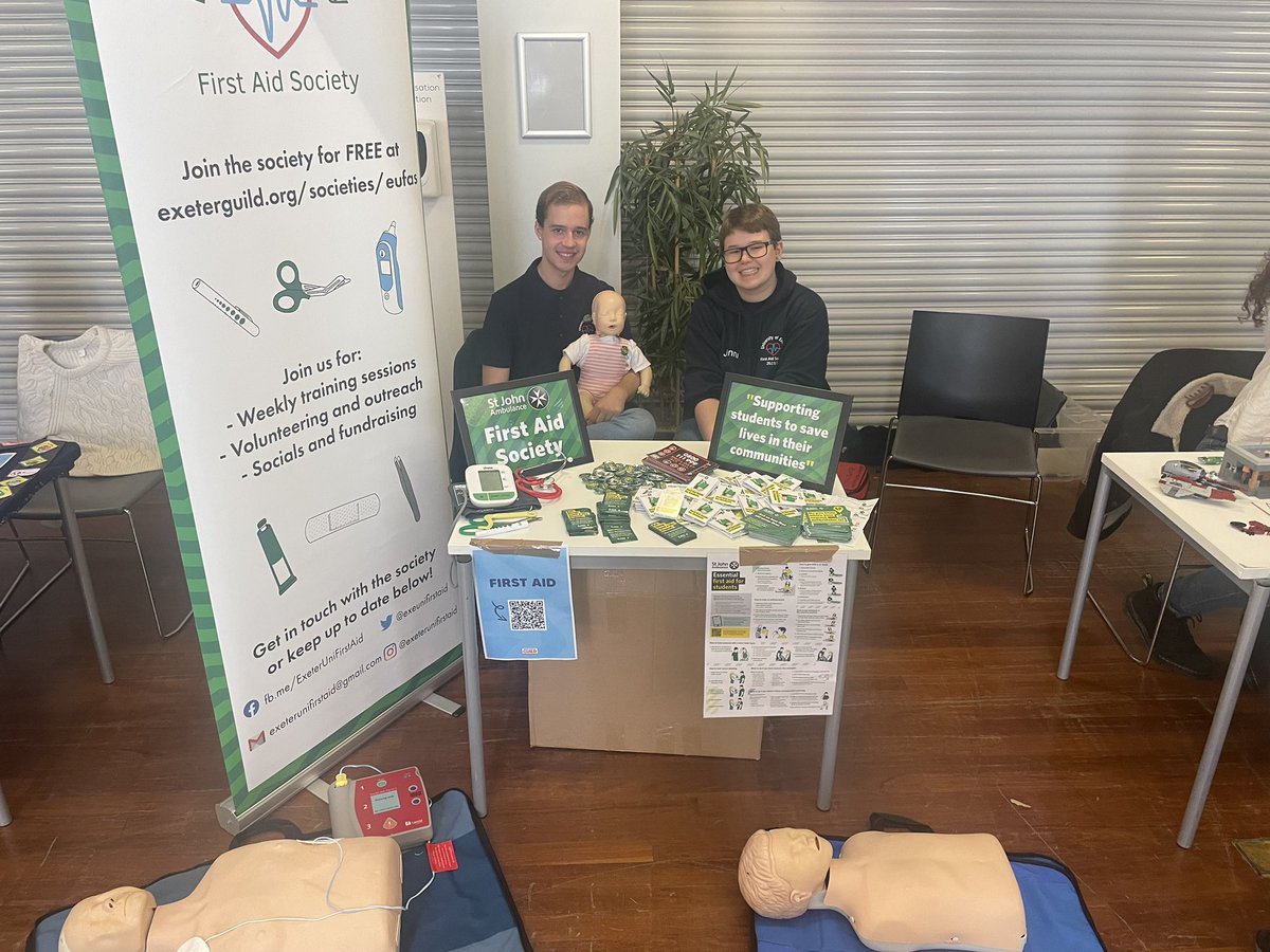Today I’m in Exeter for <a href="/UniofExeter/">University of Exeter</a>’s freshers fair supporting <a href="/ExeUniFirstAid/">Exeter Uni First Aid</a>. 

<a href="/SJA_Students/">SJA Student Volunteering</a> <a href="/SjaWestStudents/">SJA West Student Volunteering</a> <a href="/stjohnambulance/">St John Ambulance England</a> 

#SJAStudents #Stjohnpeople #mysjaday