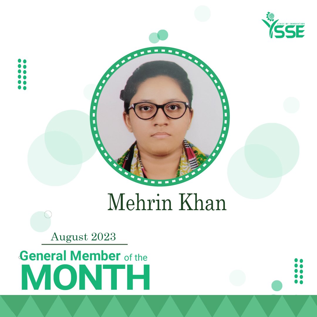 YSSEGLOBAL's tweet photo. ๐ Announcing our "General Member of the Month - August 2023" ๐
Congratulations to Mehrin Khan and Muktadul Nabil for their outstanding work! ๐
Keep it up! ๐
#YSSE
#GeneralMember #YouthDevelopment
#August2023 https://t.co/QCS7jQV4Wo