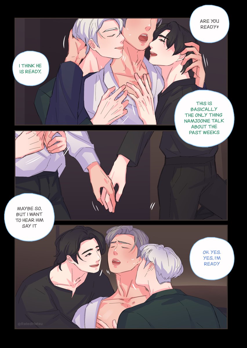 RatedHatsu's tweet photo. Boyfriends Namgiseok where Alpha Joonie about to bottom for his Alpha boyfriends for the first time❤️ (You can read the rest on the link below)

Hello! Here's my piece for @InstinctsZine in collaboration with @Hopeatuuli !!💜✨#bottomjoon https://t.co/HNGeJyr8Iv