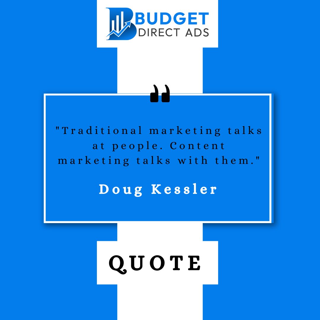'Traditional marketing talks at people. Content marketing talks with them.' - Doug Kessler
#socialmediamarketingagency #socialmediamarketingservice #socialmediaadvertising #contentmarketingstrategist #contentmarketingmanager #contentmarketingagency #contentmarketingservices