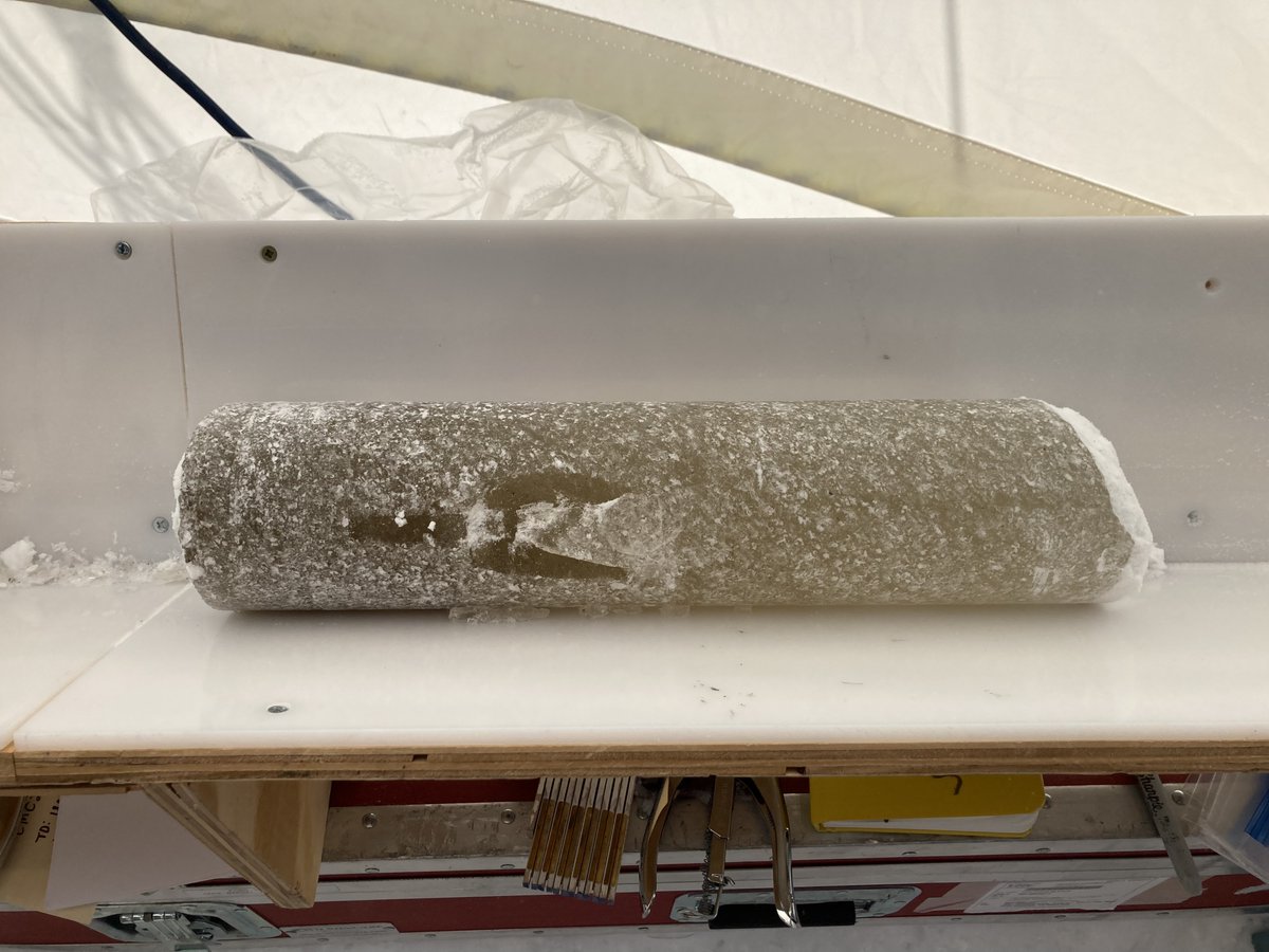 blueicehiggins's tweet photo. Could this piece of 🧊 from 🇦🇶 be 5,000,000 years old?! @VHishamunda and @COLDEX_STC will find out this week! https://t.co/vpIAF0d24Q