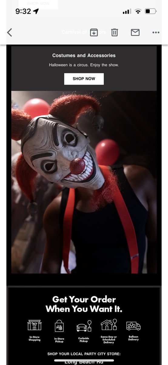 totalknockoff's tweet photo. Listen @PartyCity let’s put a trigger warning on these emails shall we? #emailgeeks https://t.co/yWczTy1YY3