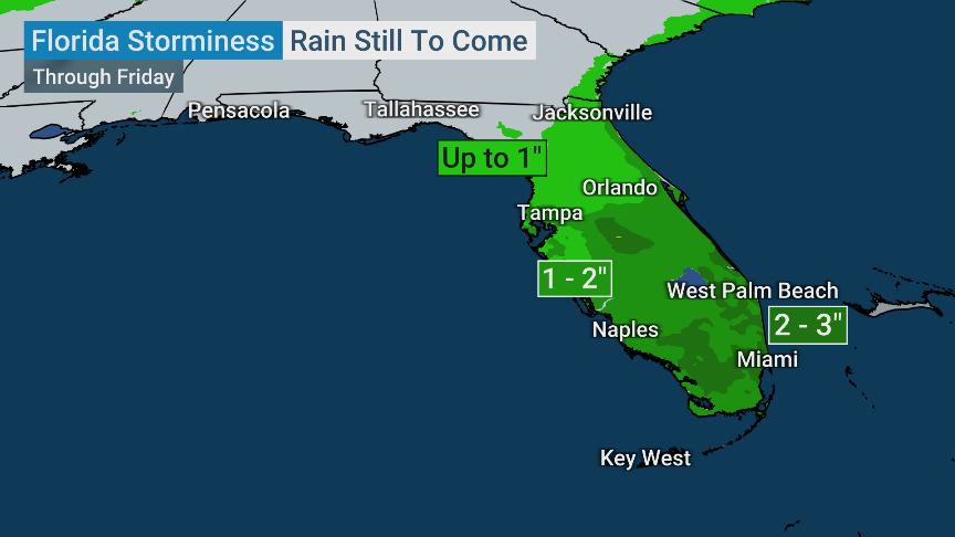 Hey, Florida 👋 Plenty of rain is in the forecast for the Sunshine State this week! We're LIVE with your city's outlook.