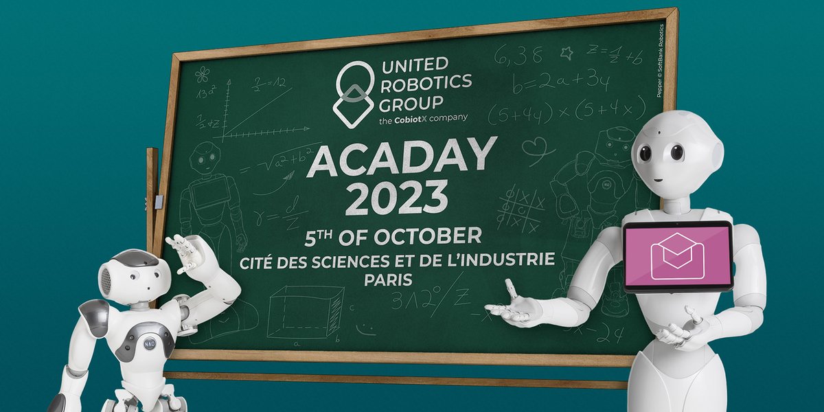 🤖 Exciting News! Join us for #AcaDay 2023, an exclusive event dedicated to #NAO and #Pepper in Education happening on October 5th. 📷 Learn more and pre-register now! ➡️ eu1.hubs.ly/H05qcRv0 #UnitedRoboticsGroup #NAO #Pepper #AcaDay #RoboticsInEducation
