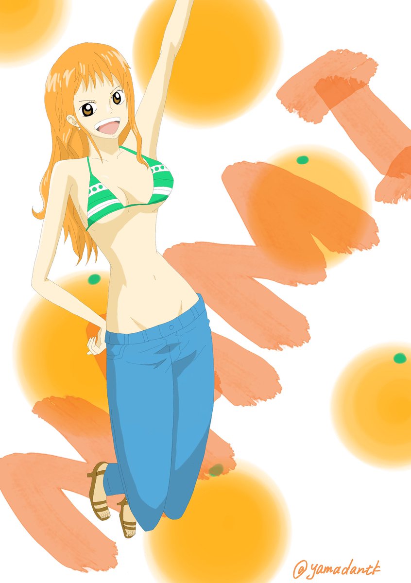 yamadantk's tweet photo. やっと描けた！
絵を1枚完成させたの約1年ぶりなのどういうこと笑

#模写  #模写イラスト #練習中  #絵描きさんと繋がりたい #AdobeFresco #ワンピース  #ONEPIECE   #ナミ https://t.co/GHWKSLFaFp