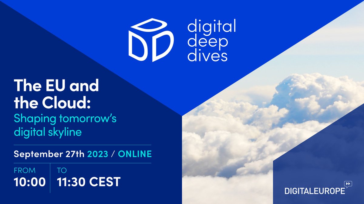 ☁️ technologies are behind the skyrocketing volume of #data in the world, facilitating their storage &amp; flows.

Can the 🇪🇺 find a balance between empowering #cloud services &amp; ensuring the security of data?

To find out, join our next #DigitalDeepDive:

🔜 bit.ly/3EKeNIQ
