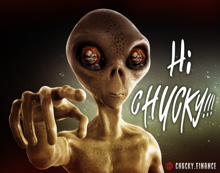 ChuckyFinance's tweet photo. Hi ! Chucky I came to play !!! LOL #Chucky #Aliens #UFO #Crypto #cryptocurrency #memecoin https://t.co/VlUsX8ttV1