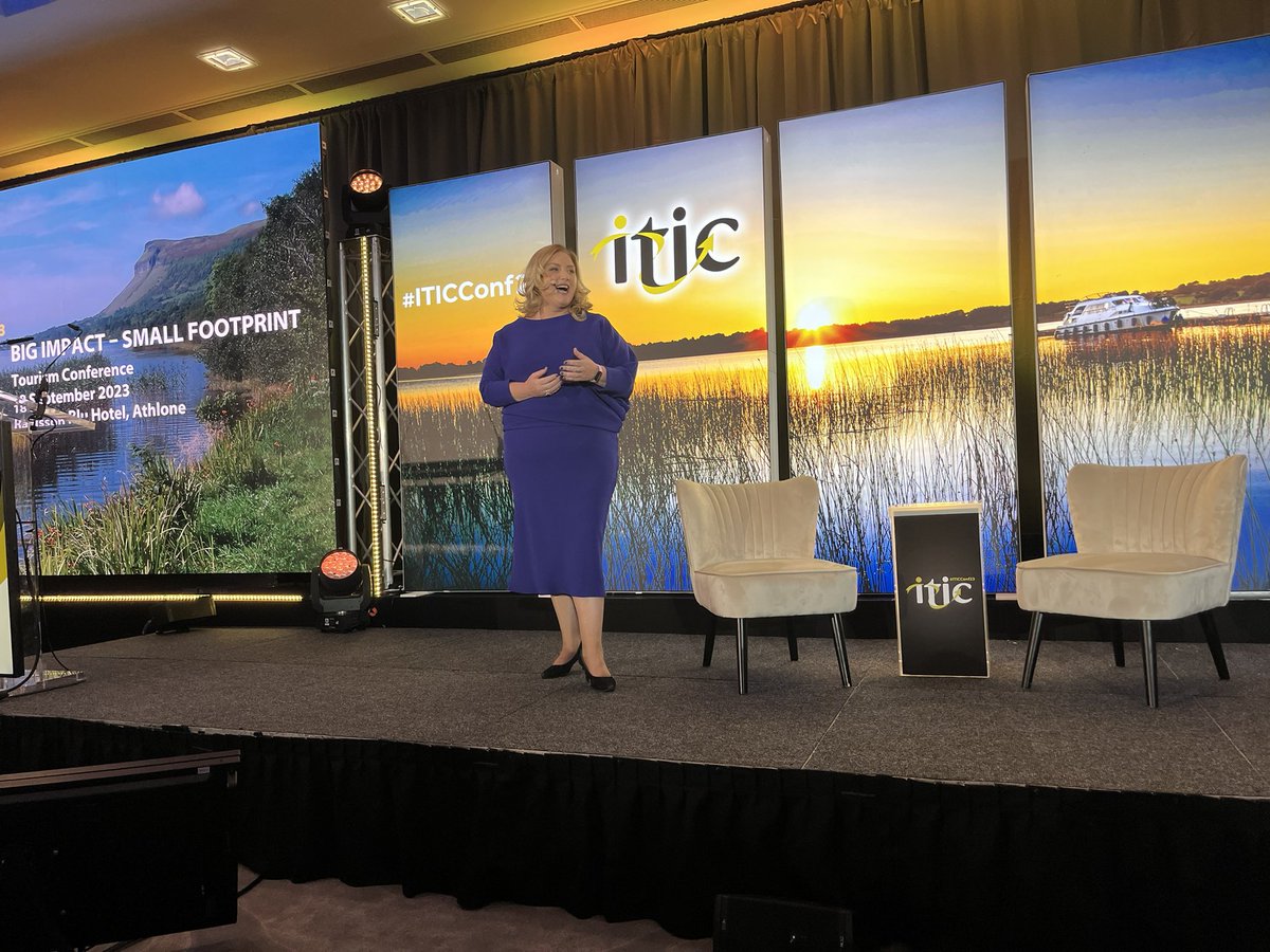 And we’re off!!  Looking forward to a great day at Irish Tourism’s premier Conference and so great to see so many tourism pals and professionals in Athlone this morning.