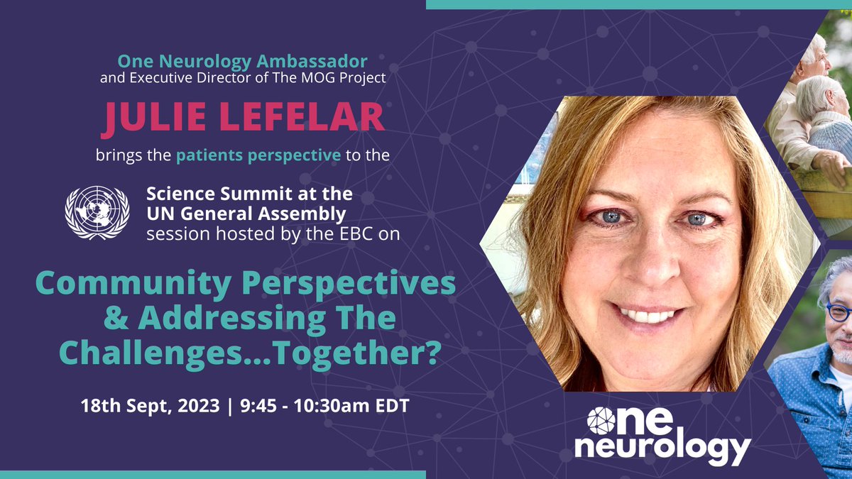 Best of luck Julie Lefelar @TheMOGProject & @EU_Brain today at the Science Summit at #UNG78 #patientsperspective Event details & live link: oneneurology.net/julie-lefelar-…