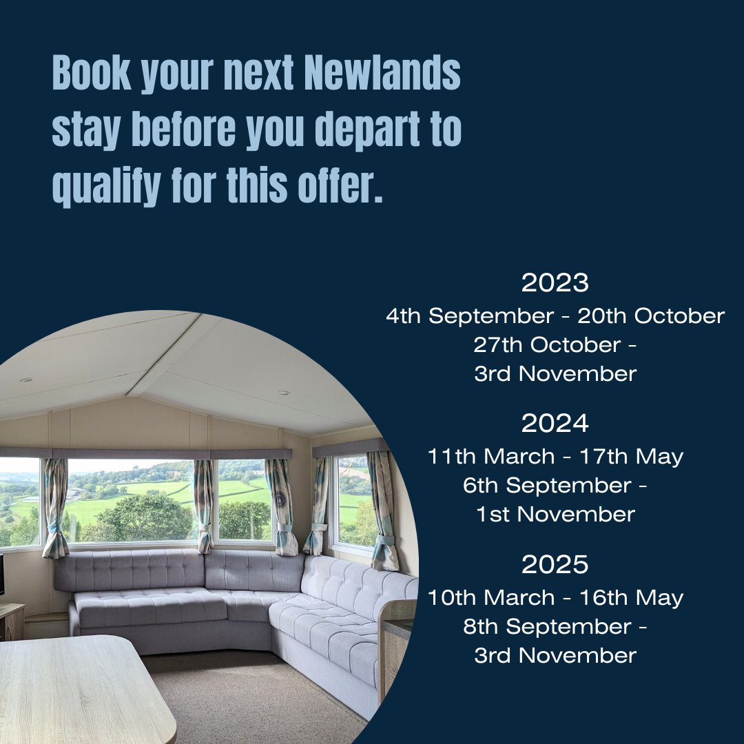 NewlandsHoliday's tweet photo. Stayed with previous? Check your inboxes and book your next Newlands stay! 📧
#dorset #jurassiccoast #eshot #repeatbooking https://t.co/BJBZ7mSya2