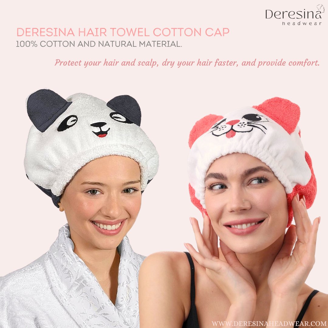 Crafted from 100% natural cotton and featuring adorable cartoon embroidery, these towel caps are here to make your hair drying process not just efficient but also fun. 🌟🎨

#deresinaheadwear #chemoheadwear #chemohats  #bonnetcancer #Chemotherapie #alopecie #cancerfashion