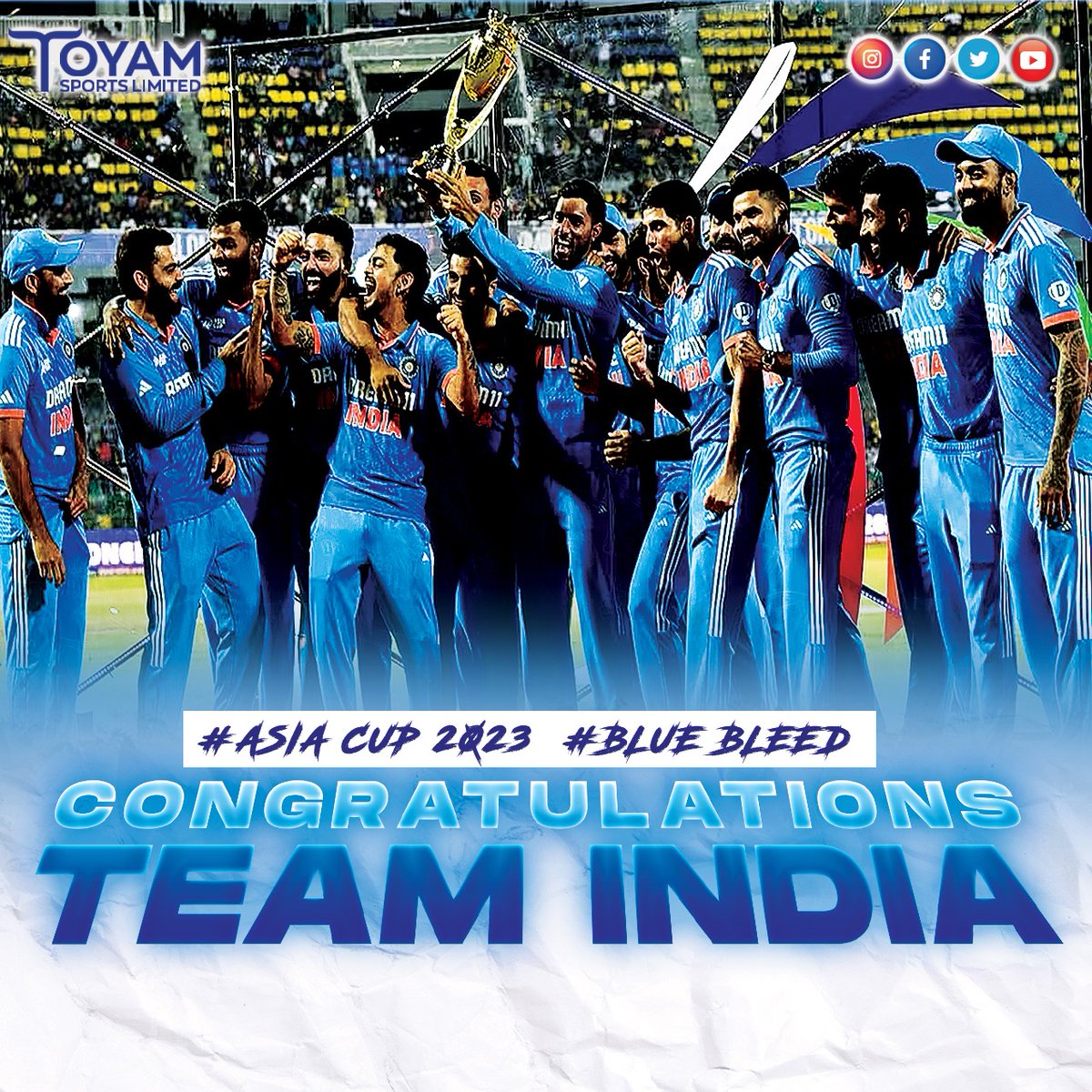 Congratulations to our cricket stars on this incredible win! India emerges victorious, securing the Asia Cup. A well-deserved triumph by our cricket stars! @MdAliBudhwani @parvezkhan35 @shujaali110 @kumite1league @pacificstar360 #TeamIndia #asiacup2023live #AsiaCup #Winning