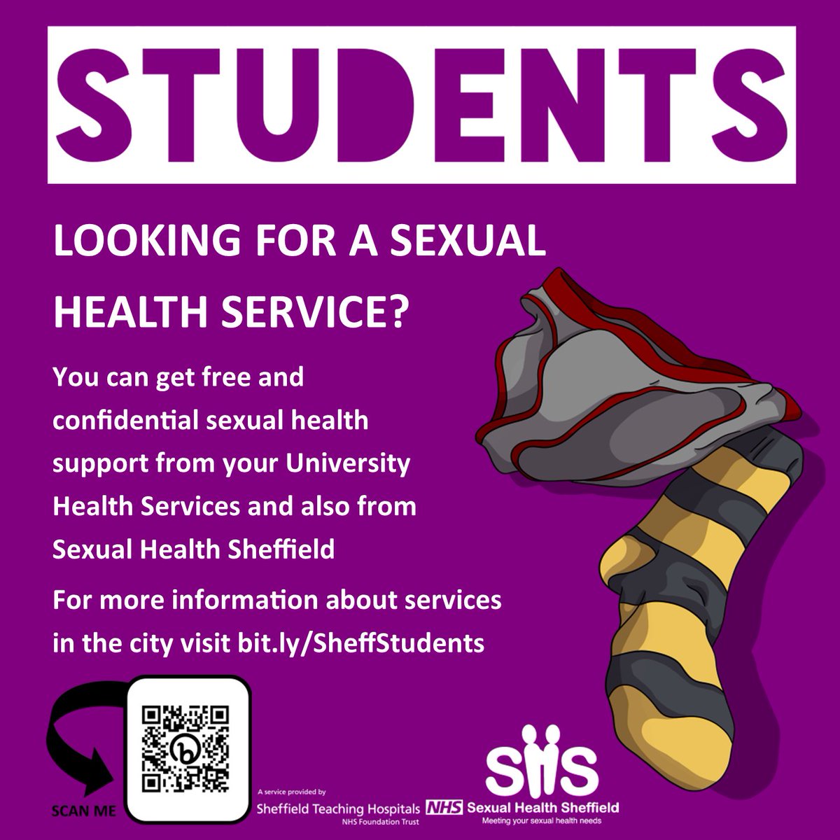 SHSheffield's tweet photo. Welcome to all the new and returning students joining us in #Sheffield. We're with @SheffieldUHS at The Wave all week - Come and say hi to our team to find out more about #sexualhealth services in the city

For more info visit https://t.co/AzOXaMSsxC https://t.co/M8tws0qT7k