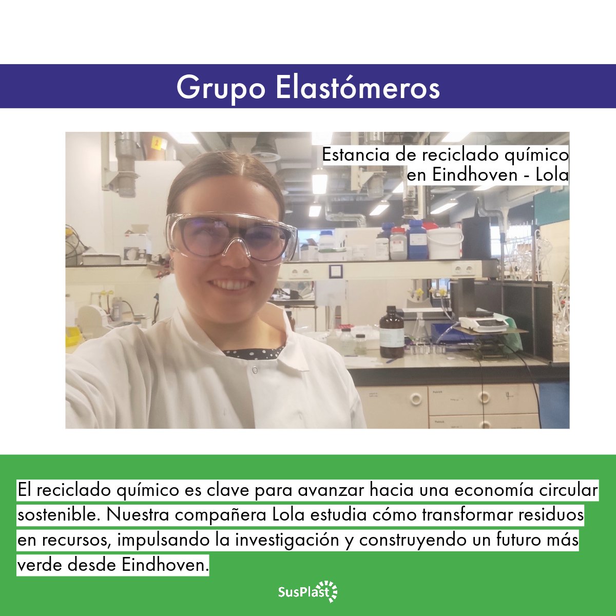 susplast's tweet photo. El reciclado químico es clave para avanzar hacia una economía circular sostenible😌.
Nuestra compañera Lola estudia cómo transformar residuos en recursos, impulsando la investigación y construyendo un futuro más verde desde Eindhoven ♻️🌍
#Sostenibilidad #SusPlast https://t.co/jaXdP4Kl2d