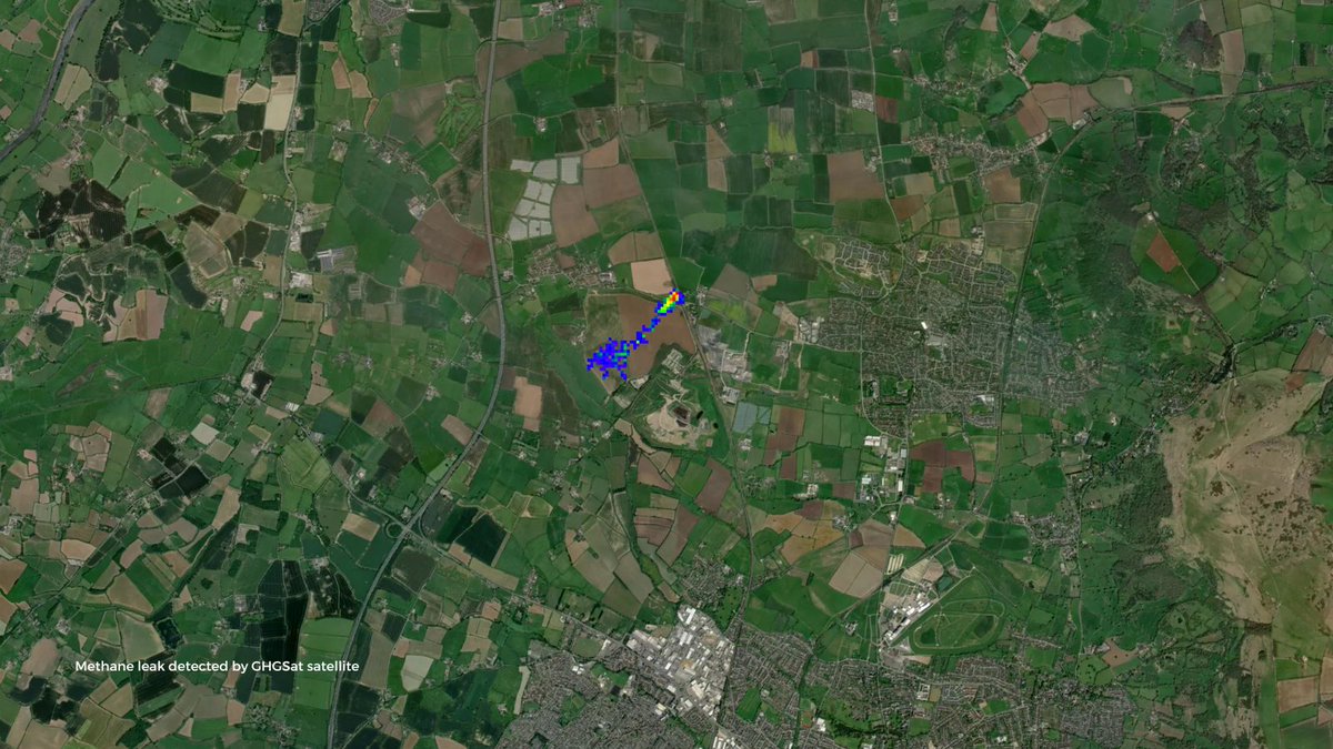 ghgsat's tweet photo. While reviewing GHGSat data acquired through @esa's TPM, @UniversityLeeds identified an unusually large methane source.
After alerting the pipeline owner, repairs were made, marking the first time a UK CH4 emission has been seen from space and mitigated.
https://t.co/XtJbx5Makw https://t.co/JuGixknxfX