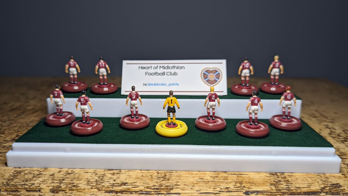 subbuteo_paints's tweet photo. Classic 70s @JamTarts strip in #subbuteo form 🇱🇻🎨🖌️
a RT to get my work out there to fellow Jambos would go a long way ❤️🇱🇻❤️🇱🇻
#tablesoccer #soccer #football #zeugo #calcio #tablefootball #vintage #retro #hobby #subbuteoart #photooftheday #subbuteocollector #nostalgia https://t.co/eJ9pNGoER8