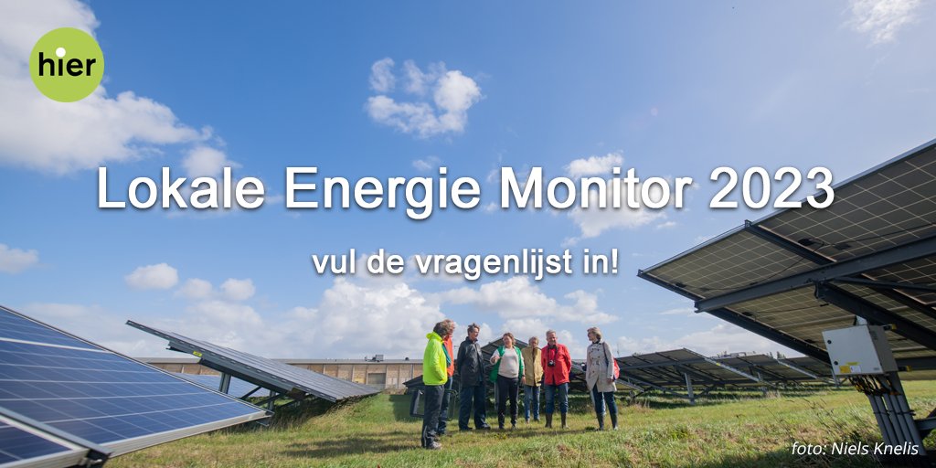 Energie-initiatieven, coöperaties, verenigingen en stichtingen opgelet: geef informatie over jullie initiatief door voor de Lokale Energie Monitor 2023! Zo maakt HIER jaarlijks de impact zichtbaar. Doe je ook weer mee? Vul deze vragenlijst in voor 25 sept: nl.surveymonkey.com/r/NSND2L2