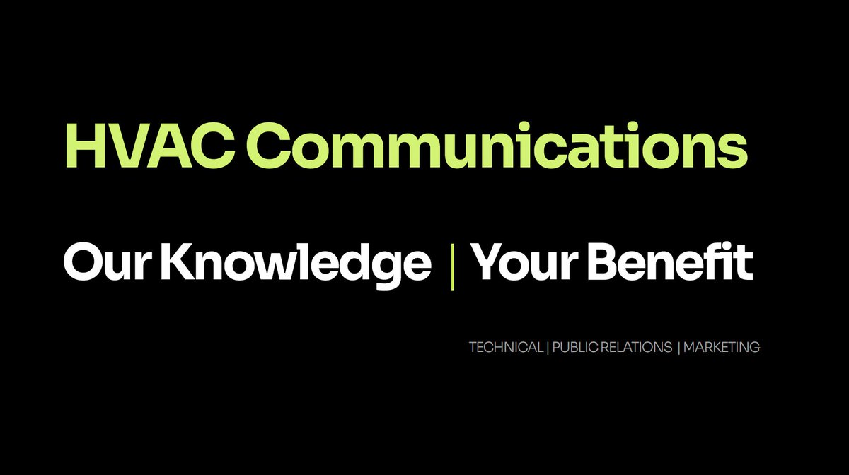 HVAC Communications (@hvaccomms) on Twitter photo HVAC Communications is your go-to solution for handling content, asset development & marketing materials to drive engagement. Wellcrafted whitepapers, landing pages, social media content & creative visuals that grab your audience's interest.
engineerthis@hvaccommunications.com HVAC Communications is your go-to solution for handling content, asset development & marketing materials to drive engagement. Wellcrafted whitepapers, landing pages, social media content & creative visuals that grab your audience's interest.
engineerthis@hvaccommunications.com